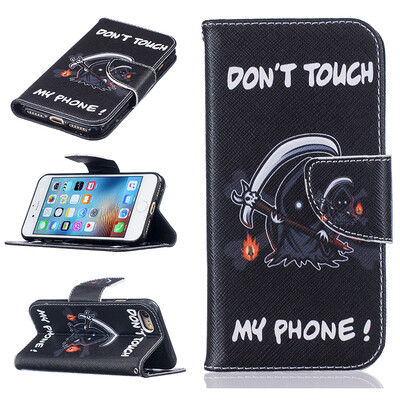 

Grim Reaper Design PU Leather Flip Cover Wallet Card Holder Case for IPHONE 66S
