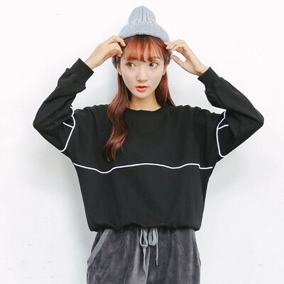 

City Plus CITYPLUS Arts & Crafts Leisure Leisure Student Sports Sleeve Long Sleeve Sweater CWTC173362 White Free Size