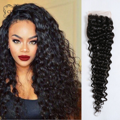 

Peruvian Deep Wave Closure Natural Color Peruvian Virgin Hair 8A Peruvian Deep Wave Hair Human Hair Closure Free Shipping