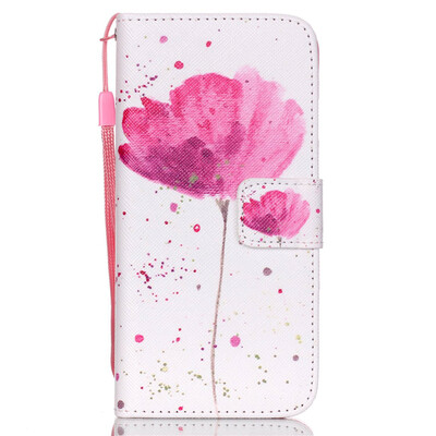 

Красный лотос Дизайн PU кожа флип кошелек карты держатель чехол для IPHONE 6G