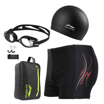 

Li Ning (Li-Ning) Плавки, очки и шапочка для плавания Чехол XXL черный костюм LSJK333 близорукость стильная атмосфера плавательного шестерня 400 градусов