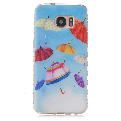 

umbrella Pattern Soft Thin TPU Rubber Silicone Gel Case Cover for SAMSUNG GALAXY S7 Edge