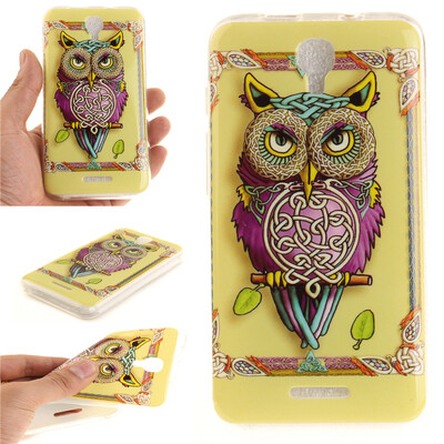 

Сова Pattern Мягкий тонкий ТПУ Резиновая крышка силиконовый гель чехол для ALCATEL PIXI 4 5.0