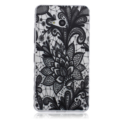 

Black Rose Pattern Мягкий тонкий ТПУ Резиновая крышка силиконовый гель чехол для Microsoft Lumia 640