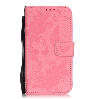 

Pink Butterfly PU Leather Flip Cover Wallet Card Holder Case for HUAWEI Y625