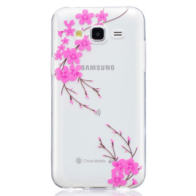 

Diagonal flower Pattern Soft Thin TPU Rubber Silicone Gel Case Cover for SAMSUNG GALAXY J5