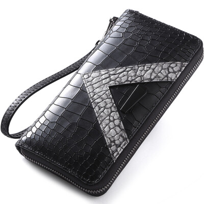 

Styria (STIYA) ladies wallet Korean geometric pattern holding bag crocodile pattern dinner bag female 863S051009 black