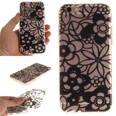 

Sketch flower Pattern Soft Thin TPU Rubber Silicone Gel Case Cover for IPHONE 6/6S