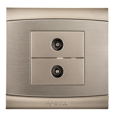 

Bull (BULL) switch socket G19 series two TV socket 86 type panel G19T233 champagne gold