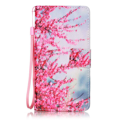 

Plum Blossom Design PU Leather Flip Cover Wallet Card Holder Case for Huawei P9
