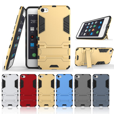 

Золотой Slim Robot Armor Kickstand Ударопрочный жесткий корпус из прочной резины для MEIZU U20