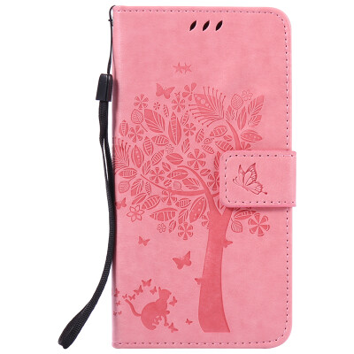 

Pink Tree Design PU Leather Flip Cover Wallet Card Holder Case for HUAWEI P9