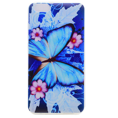 

Blue butterfly Pattern Soft Thin TPU Rubber Silicone Gel Case Cover for Huawei Honor 4X/Glory Play 4X