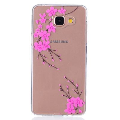 

Diagonal flower Pattern Soft Thin TPU Rubber Silicone Gel Case Cover for SAMSUNG GALAXY A3 2016A310