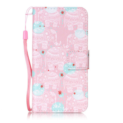 

Pink Elephant Design PU Leather Flip Cover Wallet Card Holder Case for Samsung Galaxy S4/I9500