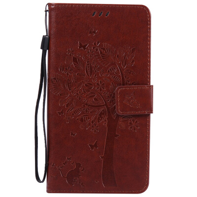 

Brown Tree Design PU Leather Flip Cover Wallet Card Holder Case for HUAWEI MATE 7