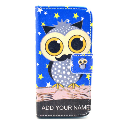 

Owls Design PU Leather Flip Cover Wallet Card Holder Case for IPHONE 5