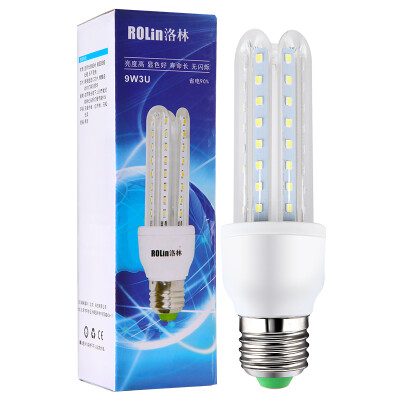 

Jingdong supermarket] Lorraine (ROlin) led bulb energy saving lamp U type 9W big screw mouth E27 white light