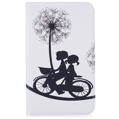 

Single bike Style Embossing Classic Flip Cover with Stand Function and Credit Card Slot for SAMSUNG Galaxy Tab J 7.0 T285