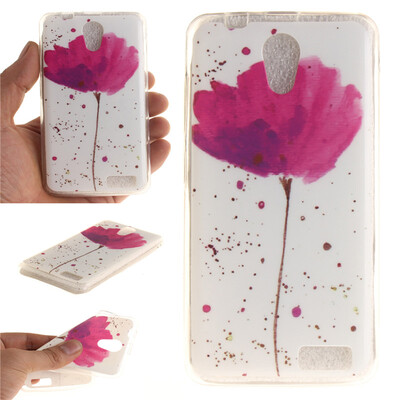 

Purple orchid Pattern Soft Thin TPU Rubber Silicone Gel Case Cover for Lenovo A319
