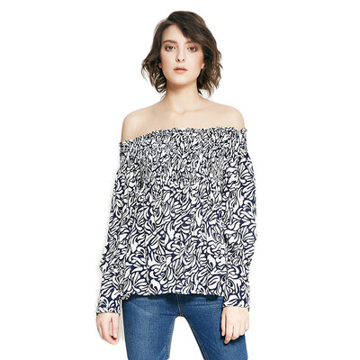 

Женская женская рубашка UR One-one-One-One-One Shirt Shirt Blouse WGE4R2CE2000 Deep Blue S