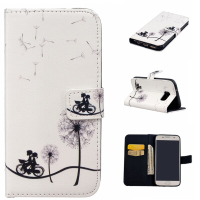 

Bike and dandelion Design PU Leather Flip Cover Wallet Card Holder Case for SAMSUNG Galaxy S7 Plus