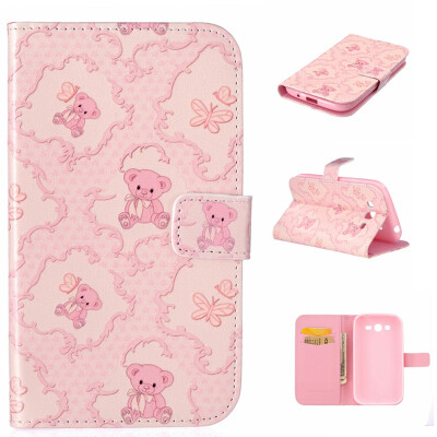 

Little bear Design PU Leather Flip Cover Wallet Card Holder Case for SAMSUNG GALAXY Grand Neo Plus I9060