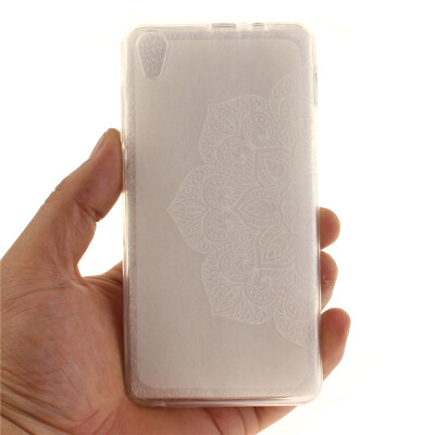 

Half white flowers Pattern Soft Thin TPU Rubber Silicone Gel Case Cover for Lenovo S850