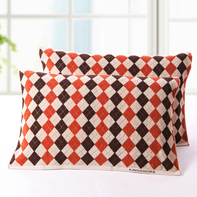 

Gold towel home textile cotton lattice pillow 2 installed