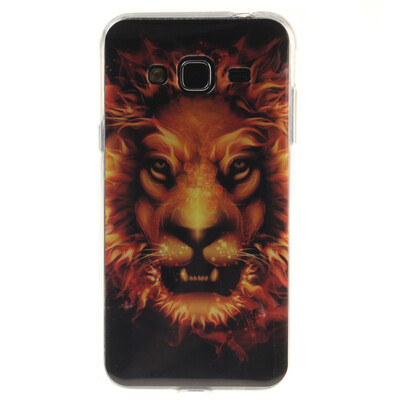 

Flame Lion Pattern Мягкий тонкий ТПУ Резиновая крышка силиконовый гель чехол для SAMSUNG GALAXY J3/Galaxy J3 2016 SM-J320