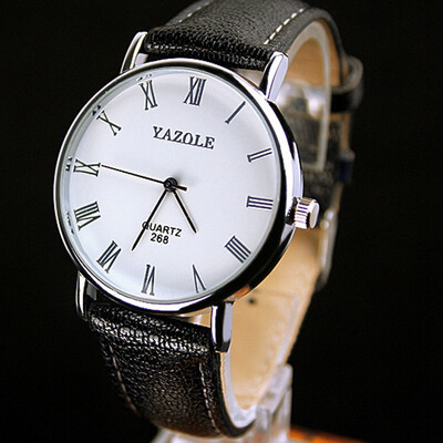 

Simple quartz watch fashion casual belt watch men and women couples watch thin YZL0535TH-1