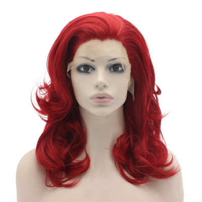 

Iwona Synthetic Hair Lace Front Shoulder Wavy Red Wig