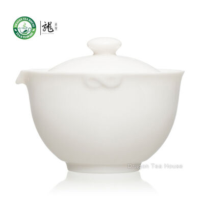 

High Quality Fine Pure White Jade Porcelain China Gongfu Tea Cup Gaiwan 155ml