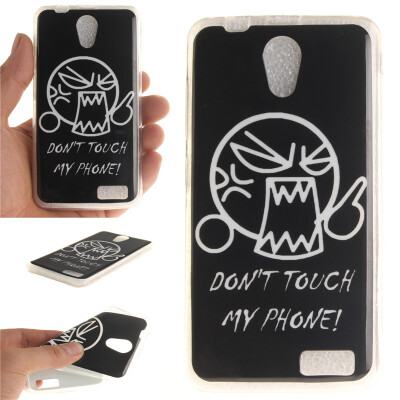 

Do not touch me Pattern Soft Thin TPU Rubber Silicone Gel Case Cover for Lenovo A319