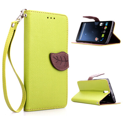 

Green Design PU Leather Flip Cover Wallet Card Holder Case for One Plus One