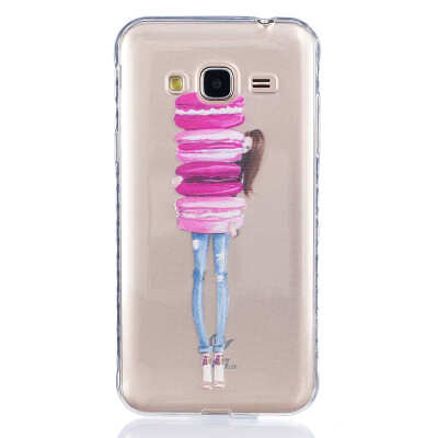 

Girl holding cake Pattern Soft Thin TPU Rubber Silicone Gel Case Cover for SAMSUNG Galaxy J3/J3 2016 J320