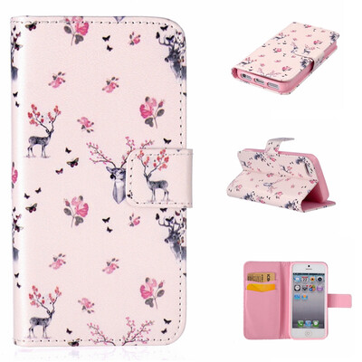 

Deer Design PU Leather Flip Cover Wallet Card Holder Case for IPHONE 5S5SE