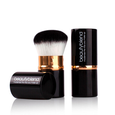 

Тони вид был beautyblend рыхлой кисти Портативный Выдвижной румяна кистью меда краска кисти косметические инструменты для макияжа
