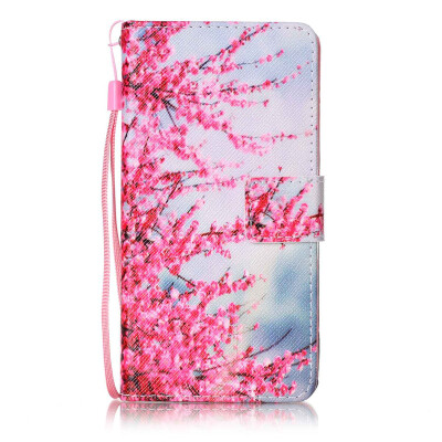 

Plum Blossom Design PU Leather Flip Cover Wallet Card Holder Case for Huawei Honor 5C