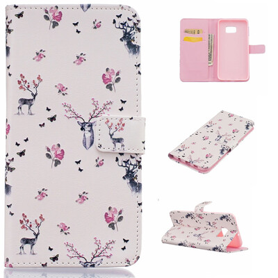 

Олень Дизайн Кожа PU откидная крышка бумажника карты держатель чехол для SAMSUNG Galaxy S6 edge Plus