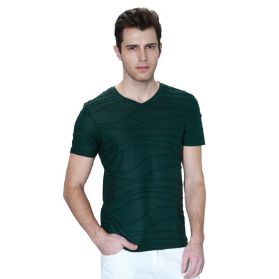 

Rimula Мужская K-боксерская футболка Fashion Shirt Удобная кружевная мужская V-образная вырезная футболка с коротким рукавом FTCY2549 Green 170