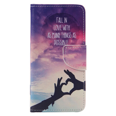 

Hands Love Design PU Leather Flip Cover Wallet Card Holder Case for HUAWEI P9