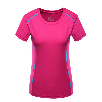 

Fugui bird FUGUINIAO outdoor quick-drying men&women models short-sleeved fast-drying t-shirt sports perspiration stretch running fast clothes 17092FGT009 female models rose red M