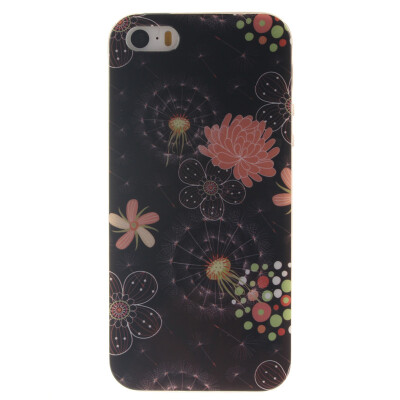 

Colorful flowers Pattern Soft Thin TPU Rubber Silicone Gel Case Cover for IPHONE 5/5S/5SE