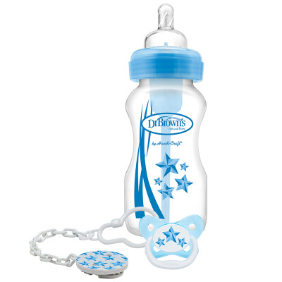 

DrBrown's (blue) wide-caliber PP bottle bottle set 270ml love treasure election WB91406 -INTLX (including bottle, nipple clip, pacifier