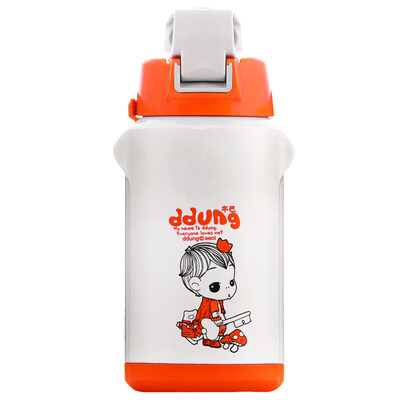 

【Jingdong Supermarket】 Road to drinkers (RUNSIER) DO3 350ML portable travel suburban incubator children's stainless steel cups travel travel cartoon suction bottle white