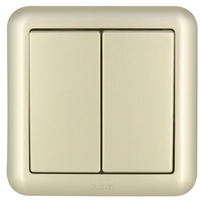 

ABB switch socket panel two open dual control dual open dual control switch Dejing series gold AJ106-PG