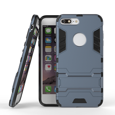 

Dark blue Slim Robot Armor Kickstand Shockproof Hard Rugged Rubber Back Case For IPHONE 7 PLUS