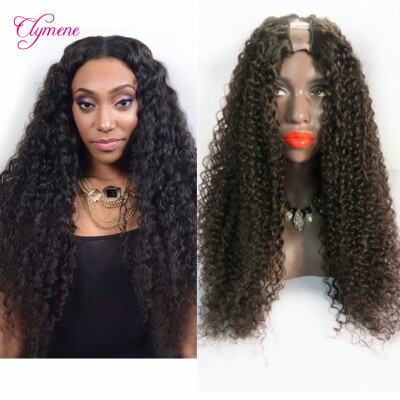 

Top Fashion U part Brazilian Wigs 180% density Unprocessed Human hair Virgin Curly U part wigs for african americans