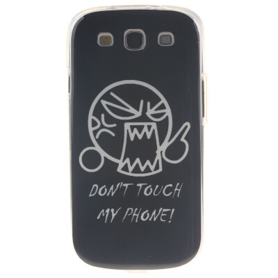 

Do not touch me Pattern Soft Thin TPU Rubber Silicone Gel Case Cover for SAMSUNG GALAXY SIII I9300